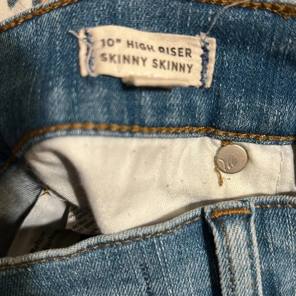Madewell 10” High Riser Skinny Blue Jean Size 25" - Picture 7 of 8